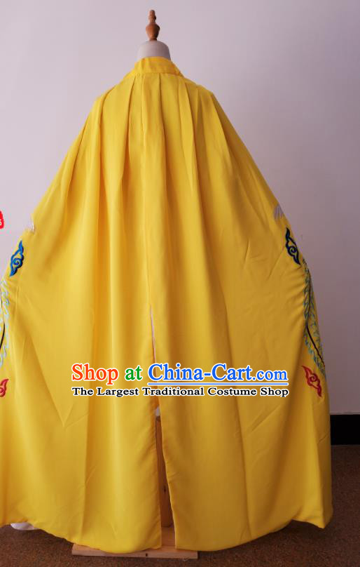 China Shaoxing Opera Empress Costume Ancient Princess Clothing Peking Opera Embroidered Phoenix Yellow Mantle Beijing Opera Diva Cape