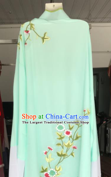 Chinese Peking Opera Niche Embroidered Green Robe Beijing Opera Xiaosheng Clothing Ancient Scholar Garment Costume