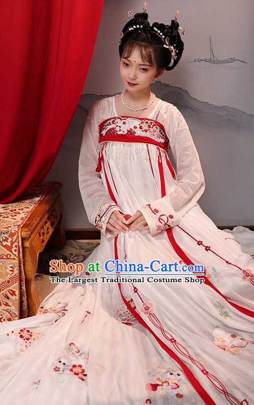 China Tang Dynasty Palace Beauty Historical Clothing Traditional Court Hanfu Dress Ancient Princess Garment Costumes