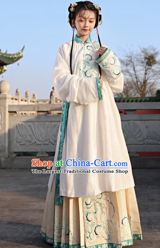 China Ming Dynasty Noble Beauty Historical Clothing Traditional Female Hanfu Dress Ancient Wealthy Lady Garment Costumes Full Set