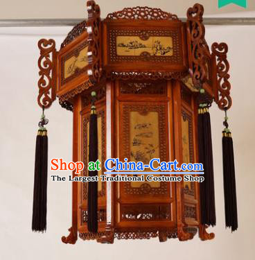 China Classical Trotting Horse Lamp Traditional Festival Palace Lanterns Handmade Wood Carving Lantern