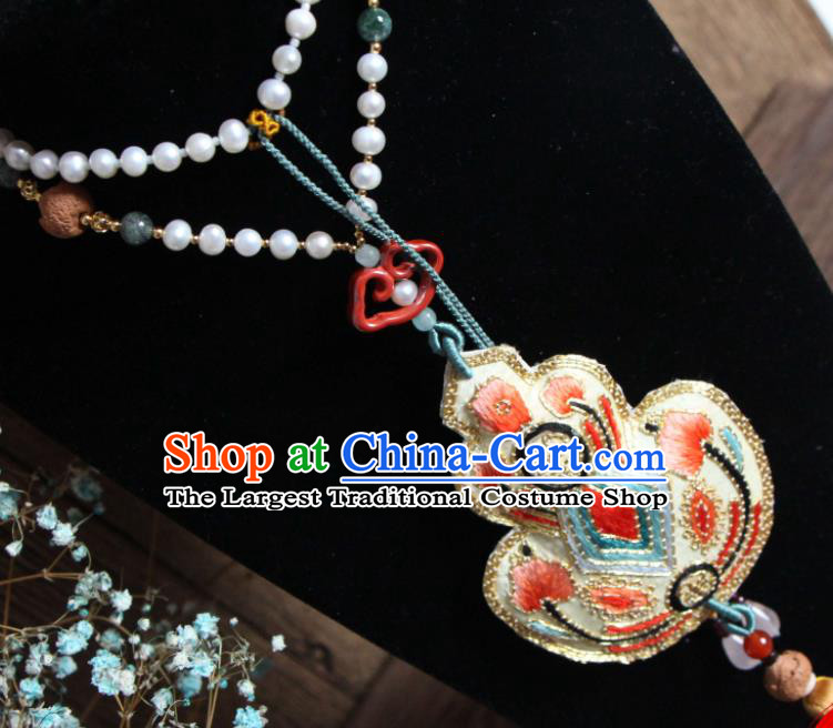 Handmade China Embroidered Gourd Necklet Classical Qipao Necklace Accessories