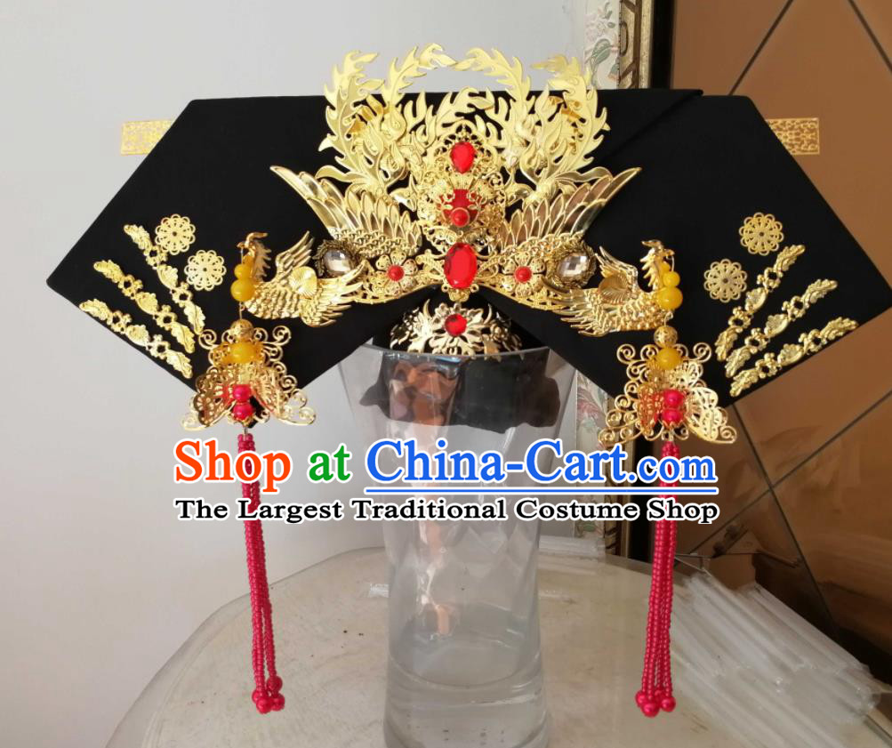 China Handmade Qing Dynasty Court Woman Hair Crown Traditional Empresses in the Palace Headwear Ancient Imperial Consort Zhen Huan Great Wing Hat