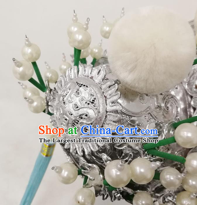 Chinese Yue Opera Eunuch Headdress Opera Racoon for a Prince Guo Huai Hat Traditional Beijing Opera Xiaosheng Hair Accessories