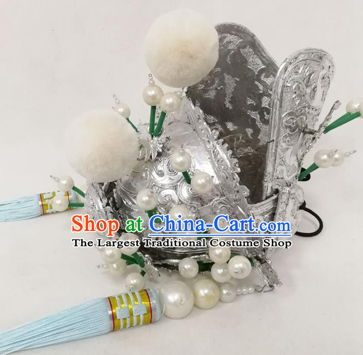 Chinese Yue Opera Eunuch Headdress Opera Racoon for a Prince Guo Huai Hat Traditional Beijing Opera Xiaosheng Hair Accessories