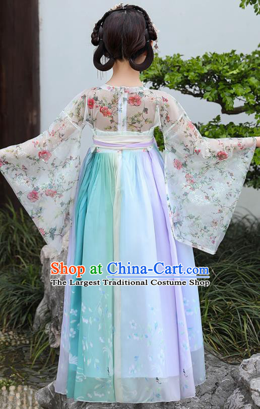 China Traditional Dance Clothing Children Hanfu Dress Ancient Girl Fairy Fashion Costumes