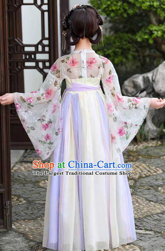 China Ancient Girl Fairy Fashion Costumes Traditional Dance Clothing Children Hanfu Dress