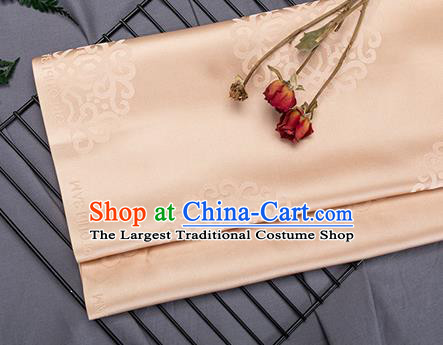 China Classical Lucky Pattern Champagne Brocade Tang Suit Damask Jacquard Silk Tapestry Traditional Mongolian Robe Fabric