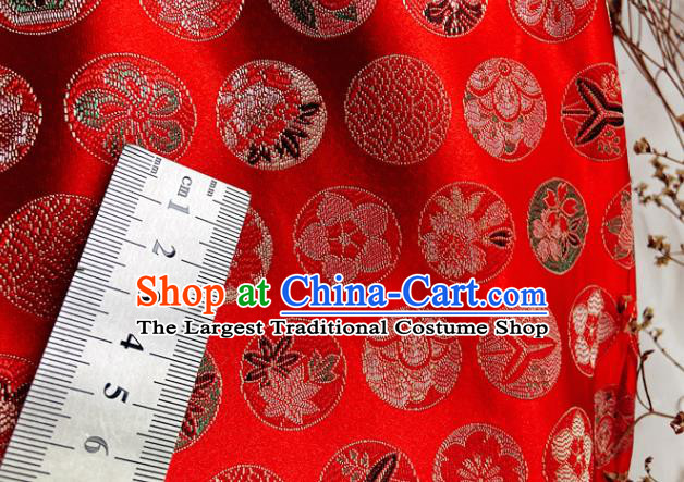 China Traditional Hanfu Silk Fabric Wedding Dress Red Brocade Tang Suit Damask Classical Pattern Satin Tapestry