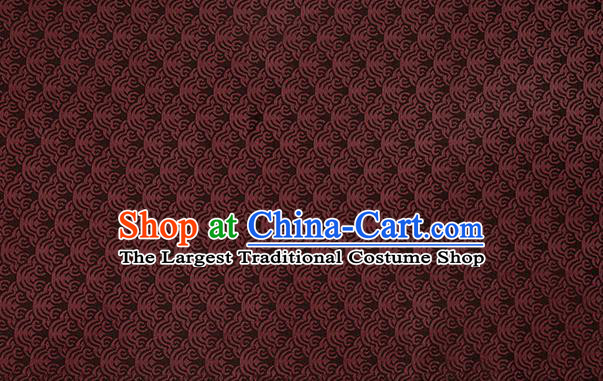 China Tang Suit Damask Classical Propitious Cloud Pattern Tapestry Traditional Hanfu Dress Silk Fabric Brown Brocade