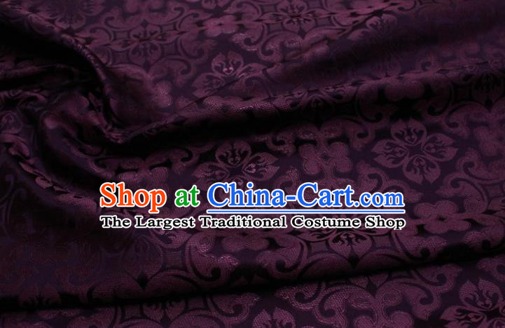 China Satin Damask Traditional Silk Fabric Tang Suit Jacquard Amaranth Brocade Material Classical Plum Pattern Cheongsam Tapestry