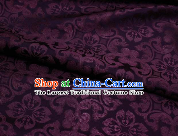 China Satin Damask Traditional Silk Fabric Tang Suit Jacquard Amaranth Brocade Material Classical Plum Pattern Cheongsam Tapestry