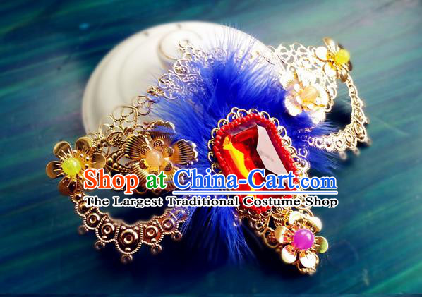 China Traditional Warring States Period Hair Accessories Ancient Queen Frontlet Drama Legend of Miyue Wei Yan Headpiece