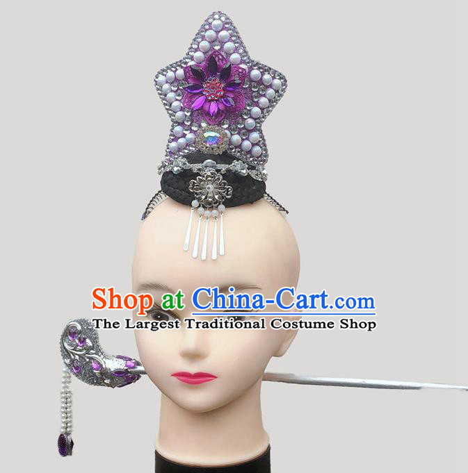 Chinese Traditional Korean Nationality Dance Headdress Stage Performance Hair Accessories Ethnic Folk Dance Hairpins
