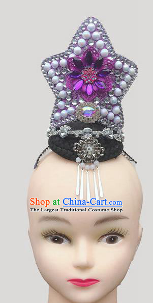 Chinese Traditional Korean Nationality Dance Headdress Stage Performance Hair Accessories Ethnic Folk Dance Hairpins