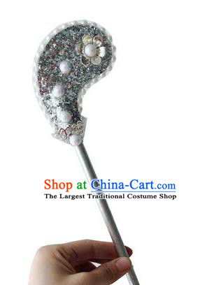 Chinese Stage Performance Argent Hair Crown Ethnic Folk Dance Hairpins Traditional Korean Nationality Dance Headpieces