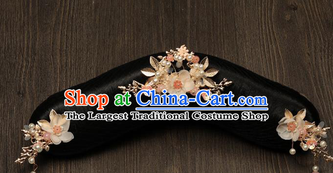 China Ancient Imperial Consort Wigs and Hairpins Drama Story of Yanxi Palace Hairpieces Traditional Qing Dynasty Manchu Woman Headdress