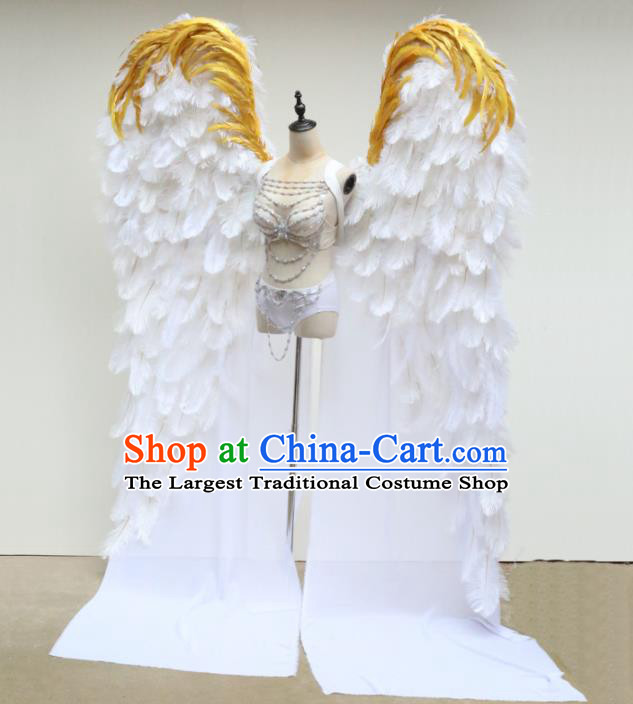 Custom Cosplay Angel Giant Accessories Miami Stage Show Deluxe Feather Wings Christmas Performance Props Catwalks Wings