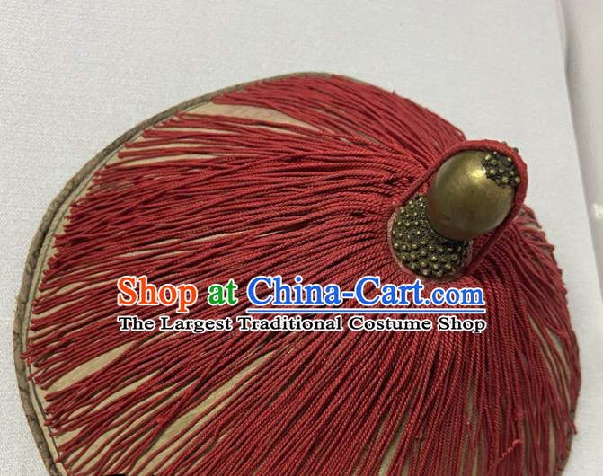 Chinese Qing Dynasty Official Hat Ancient County Magistrate Headdress Traditional Soldier Mandarin Headwear