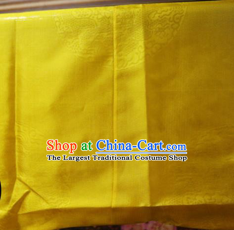 China Ancient Monarch Upper Outer Garment Traditional Emperor Yellow Mandarin Jacket Qing Dynasty Manchu King Historical Costume