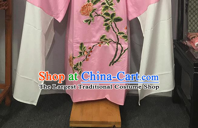 China Beijing Opera Xiaosheng Embroidered Pink Robe Traditional Shaoxing Opera Niche Clothing Opera Scholar Garments