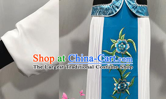 China Traditional Shaoxing Opera Swordsman Clothing Opera Warrior Garment Costume Beijing Opera Wusheng White Uniforms