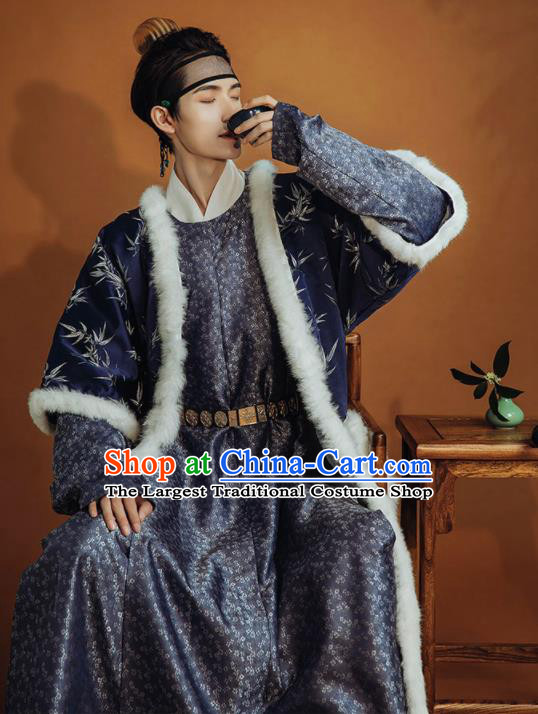 China Traditional Hanfu Historical Clothing Song Dynasty Noble Childe Clothing Ancient Swordsman Garment Costumes