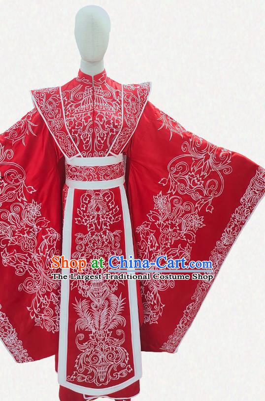 China Drama Eternal Love of Dream Bai Fengjiu Wedding Garment Costumes Ancient Goddess Queen Red Hanfu Dress Ming Dynasty Empress Historical Clothing