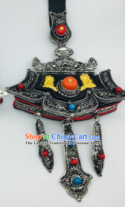 Handmade China Ethnic Wedding Sachet Pendant Tibetan Robe Cupronickel Waistband Jewelry Zang Nationality Waist Accessories