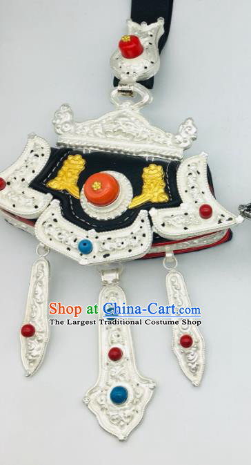 Handmade China Zang Nationality Cupronickel Waist Accessories Ethnic Wedding Sachet Pendant Tibetan Robe Waistband Jewelry