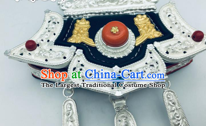 Handmade China Zang Nationality Cupronickel Waist Accessories Ethnic Wedding Sachet Pendant Tibetan Robe Waistband Jewelry