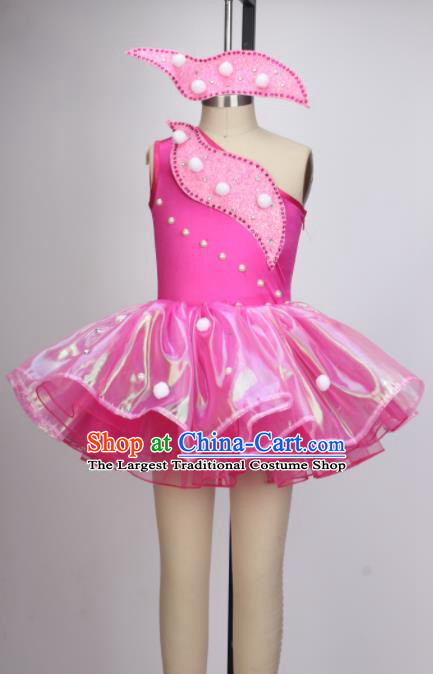 Professional Tu Tu Dance Pink Dress Children Modern Dance Clothing Girl Dancewear Ballet Dance Garment Costume