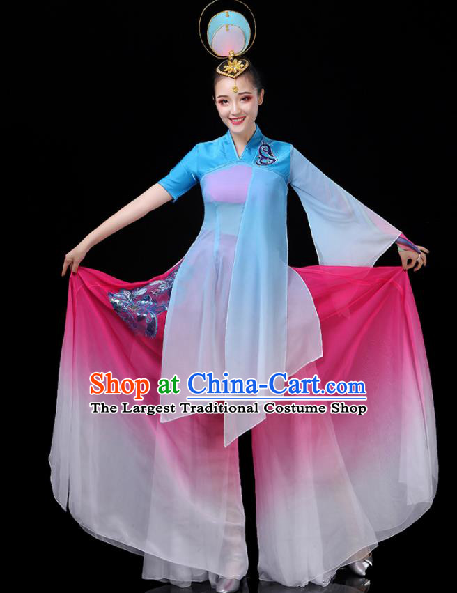 China Woman Group Dancewear Classical Dance Clothing Umbrella Dance Garment Costumes Fairy Dance Outfits