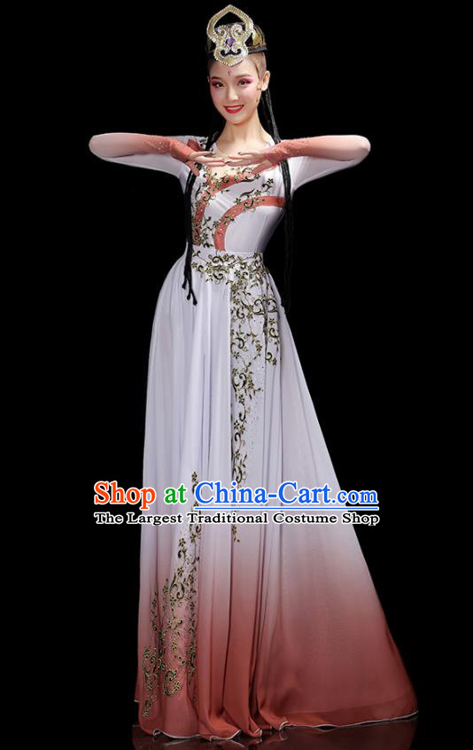 Chinese Uighur Ethnic Festival Performance Costumes Uyghur Nationality Dance Dress Outfits Xinjiang Minority Folk Dance Clothing