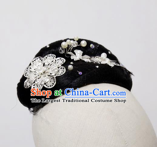 Chinese Beauty Dance Hairpieces Traditional Jasmine Flower Dance Wigs Chignon Classical Dance Hair Accessories Women Group Performance Headdress