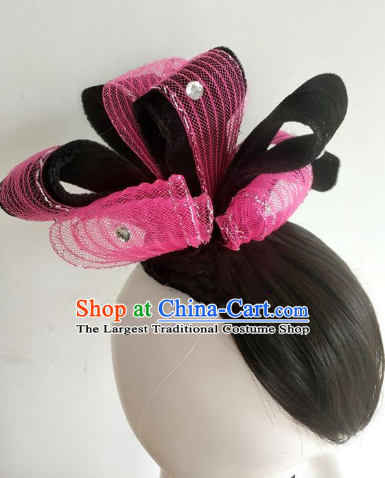 Chinese Traditional Fan Dance Wigs Chignon Classical Dance Hair Accessories Woman Group Dance Headdress Beauty Dance Hairpieces