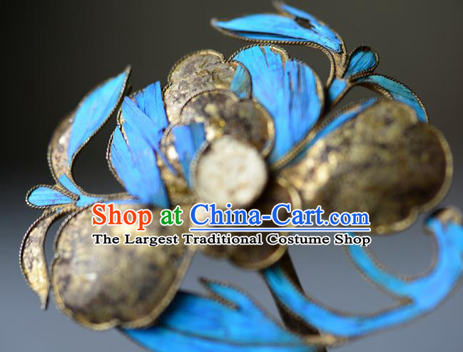 Chinese Traditional Court Hair Accessories Handmade Qing Dynasty Imperial Consort Hair Stick Ancient Empress Silver Hairpin