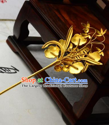 Chinese Traditional Cloisonne Headpiece Handmade Qing Dynasty Empress Hair Stick Ancient Court Woman Jade Hairpin