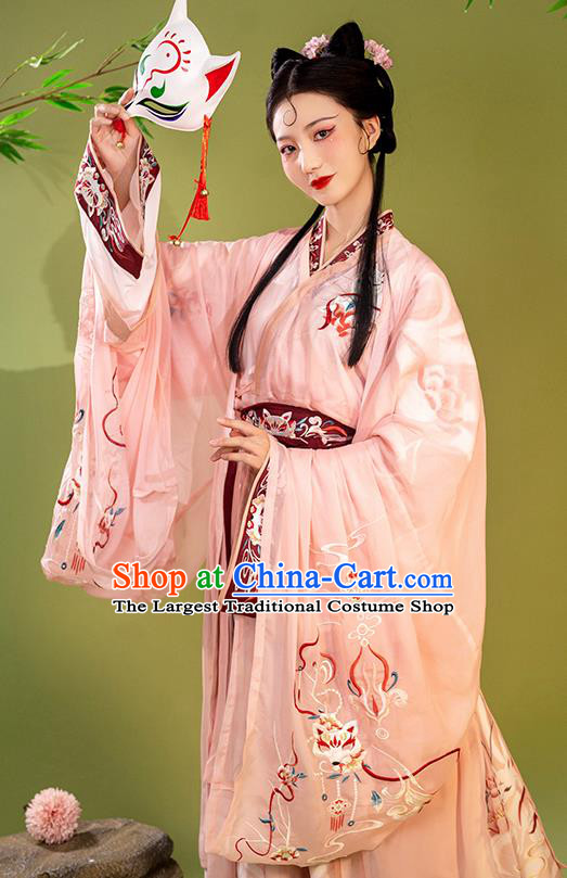 China Traditional Jin Dynasty Hanfu Dress Clothing Ancient Fairy Princess Garment Costumes for Women