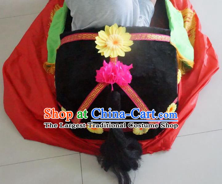 Chinese Folk Dance Accessories New Year Performance Props Yangko Dance Black Donkey Land Boat