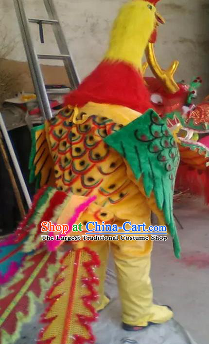 Chinese Handmade Cosplay Phoenix Clothing New Year Performance Props Folk Dance Accessories Yangko Dance Costume