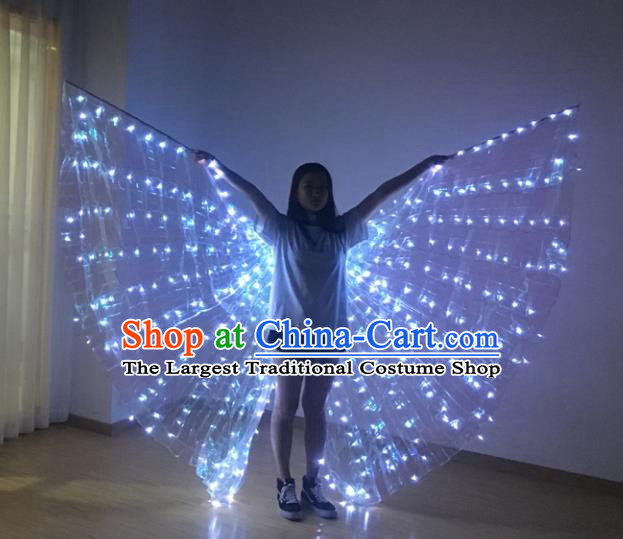 Professional Women Performance Costume Modern Dance LED Wings Dress Opening Dance Garment Group Dance Props
