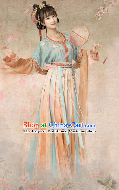 China Traditional Tang Dynasty Historical Clothing Ancient Palace Lady Garment Costumes Flying Apsaras Goddess Hanfu Dresses