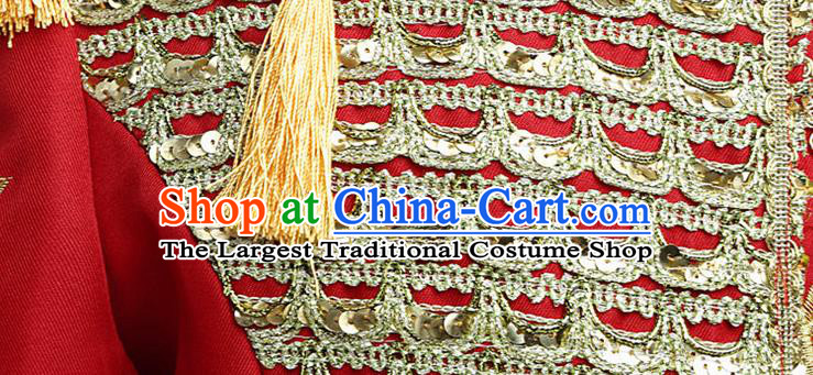 Custom Western Court Male Red Jacket European Prince Garment Costume Spanish Fighting Bull Clothing Annual Meeting Performance Suit