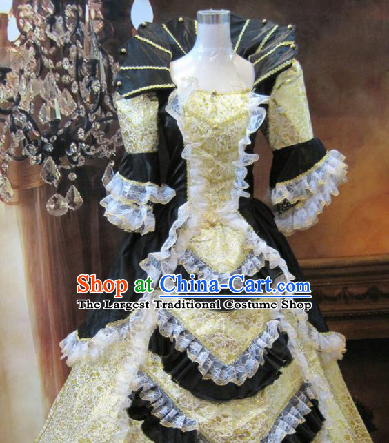 Top England Royal Formal Attire European Drama Performance Clothing Western Queen Lace Full Dress Christmas Princess Garment Costume