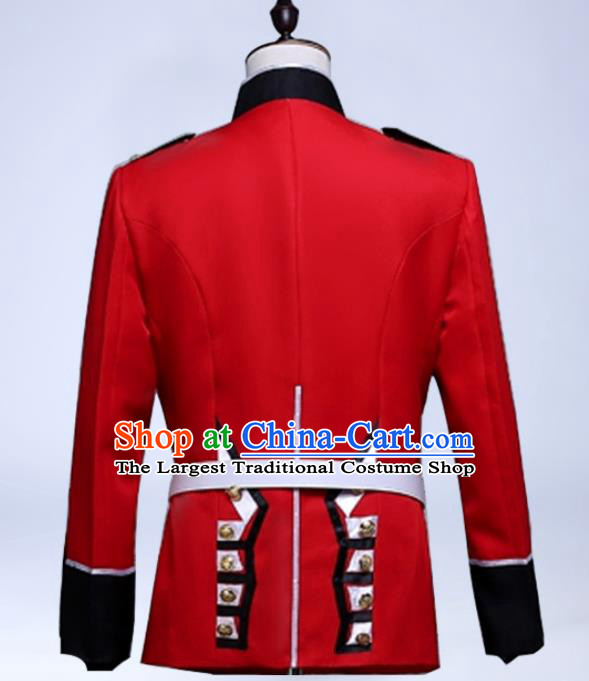 Custom Annual Meeting Performance Suits Western Soldier Jacket European Drum Corps Garment Costume England Royal Guard Clothing