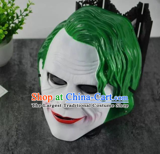 Professional Stage Performance Accessories Halloween Cosplay Clown Face Mask Handmade Joker Mask Headgear