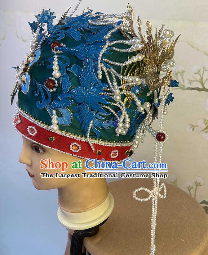 China Ancient Drama Wedding Headdress Ming Dynasty Noble Woman Phoenix Coronet Traditional Hanfu Hair Accessories