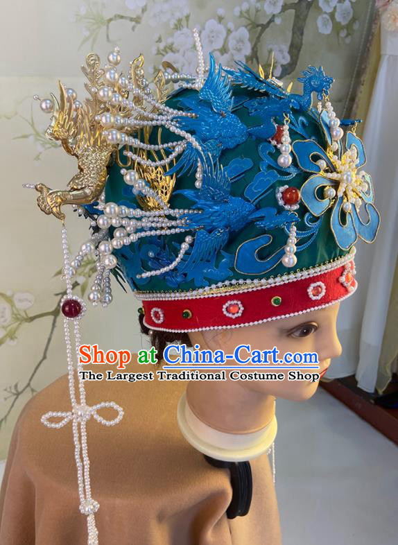 China Ancient Drama Wedding Headdress Ming Dynasty Noble Woman Phoenix Coronet Traditional Hanfu Hair Accessories