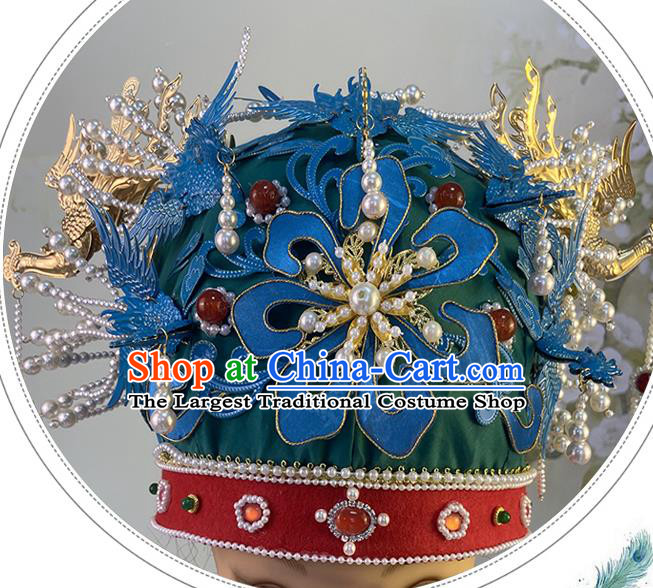 China Ancient Drama Wedding Headdress Ming Dynasty Noble Woman Phoenix Coronet Traditional Hanfu Hair Accessories